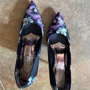 Ted Baker Women's Heels - Purple and Blue Floral